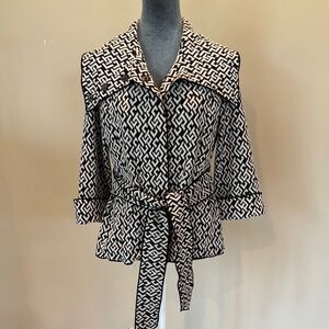 Susan Bristol Black and White Boxy Blouse with Sailor Collar